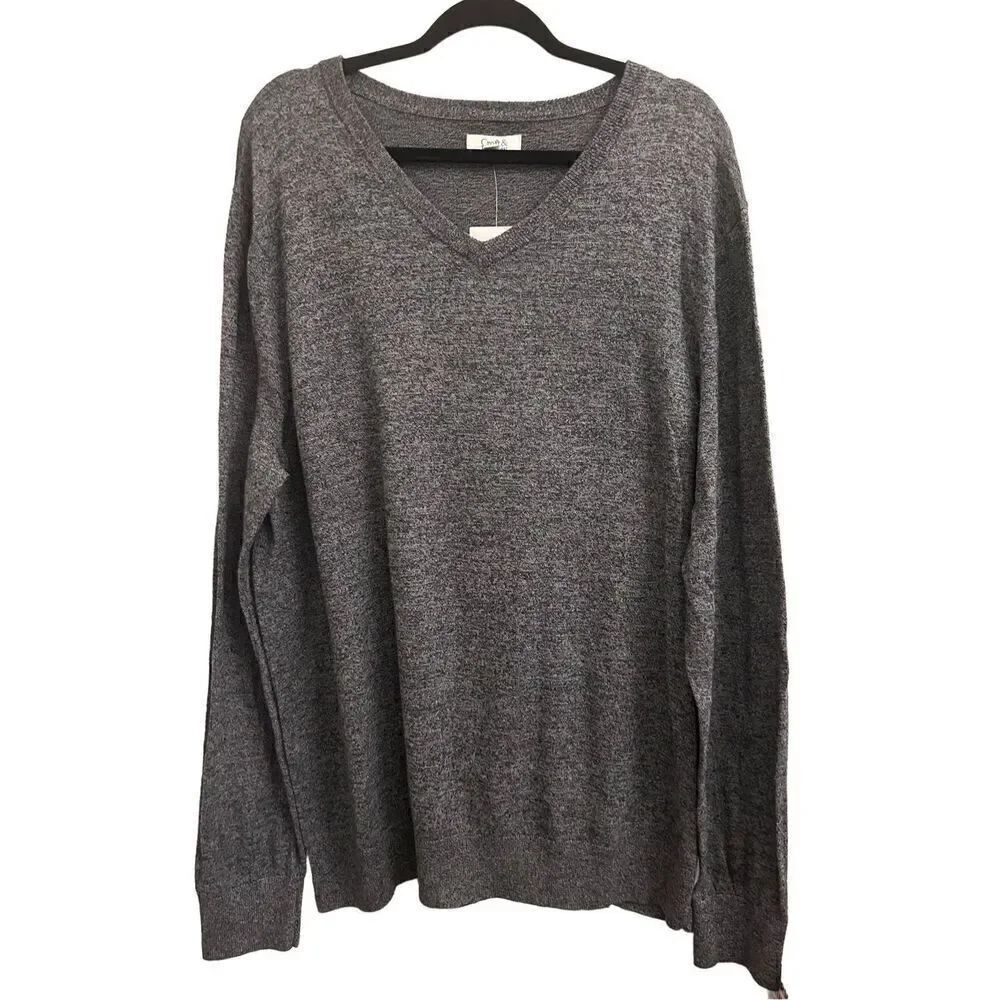 NWT Croft & Barrow easy care sweater gray merl XXL